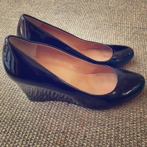 J Crew patent leather wedges